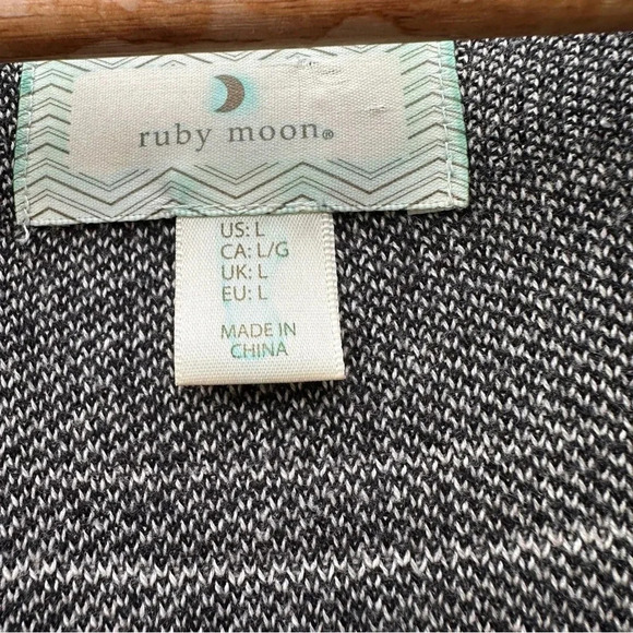 Ruby Moon women's size large sleeveless cardigan cream and black - Picture 4 of 4